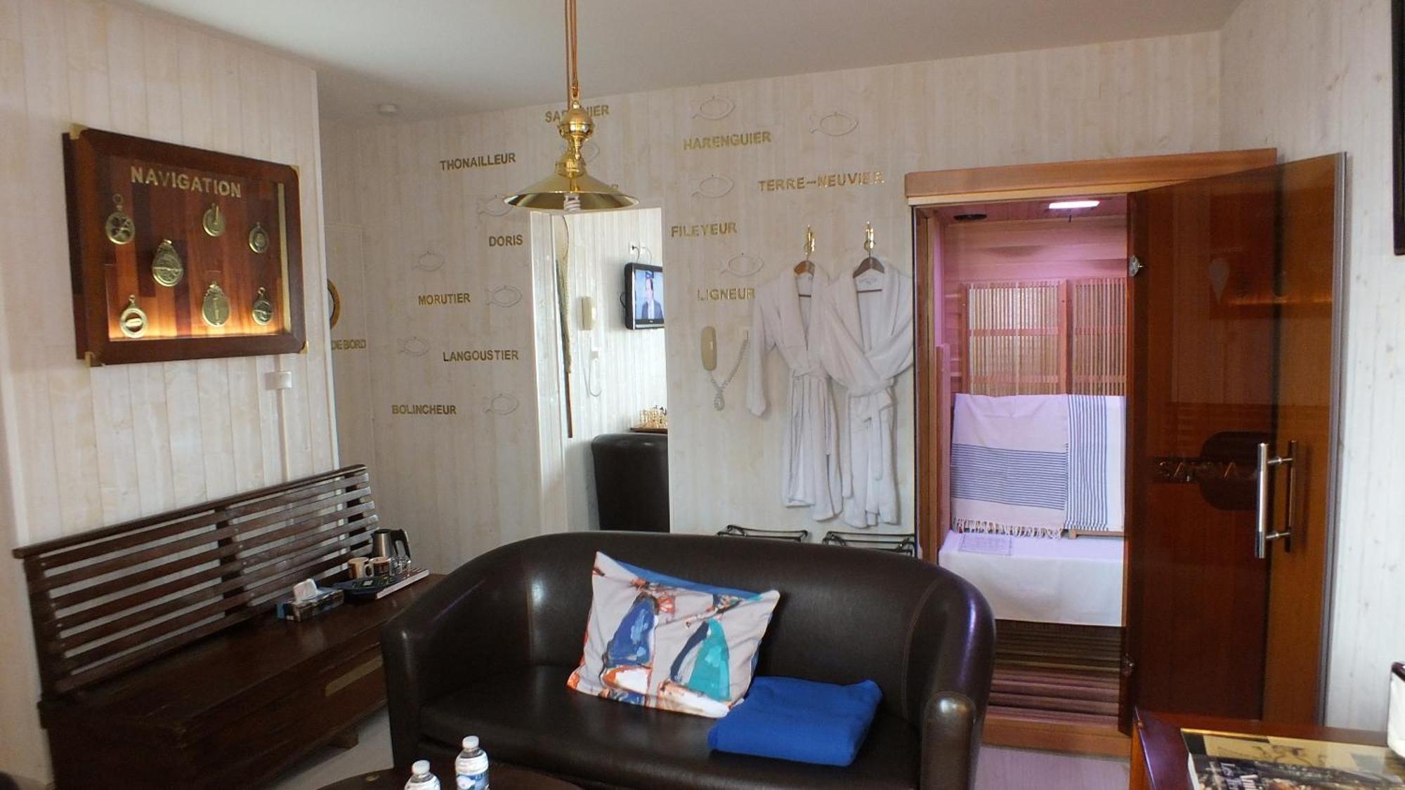 Hotel - Restaurant - Salon De The Le Beausejour Trégastel Rum bild